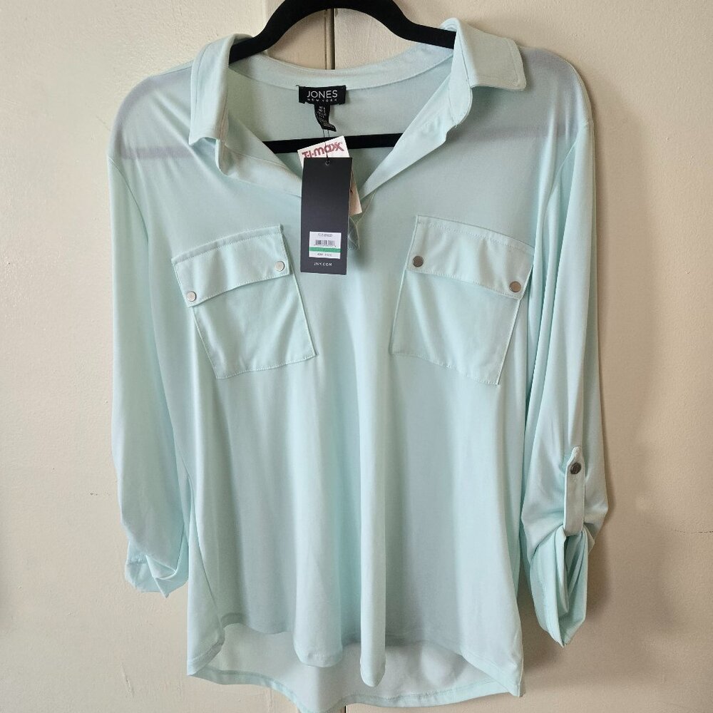 Jones New York Pale Green Blouse – NWT